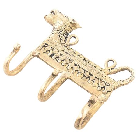 Brass Hooks with Lion Motif