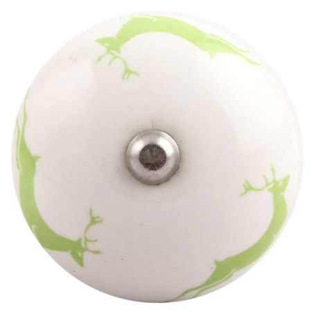 Pea Green Runing Rein Deer Pattern Ceramic Wine Stopper