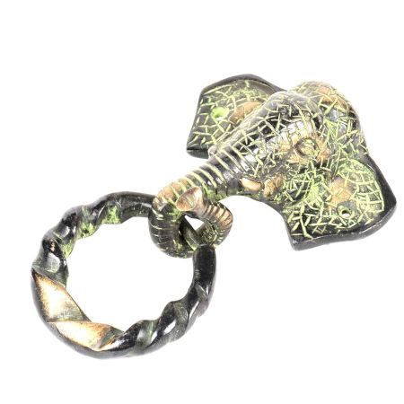 Brass Elephant Face Door Knocker
