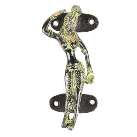 Black Tribal Standing Woman Door Handle