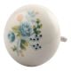 Green Marjoram Flower Ceramic Cabinet Knob