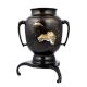 Vintage Black Colored Brass Handpainted Vase