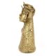 Brass Tribal Women Bust Statue with Hoop Earrings