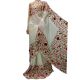 White Color Kashmiri Aari Work Embroidered Saree