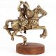 Brass Indian Soldier on Horseback and Sword
