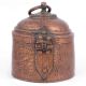 Vintage Copper Hut Shaped Storage Box