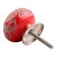Red Marigold Etched Ceramic Dresser Knob Online