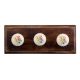 Multicolor Cream Base Ceramic Wooden Hooks