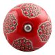 Red Marigold Etched Ceramic Wine Stopper