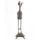 Vintage Bronze Crafted Sculpture Crane Standing on Turtle