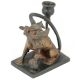Brass Foo Dog Candle Holder