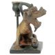 Brass Foo Dog Candle Holder