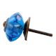 Royal Blue Melon Glass Cabinet Knob