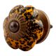 Mustard And Black Melon Glass Dresser Knob Online