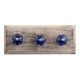 Cobalt Blue Melon Glass Wooden Hooks
