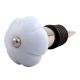 Light Grey Melon Glass Wine Stopper