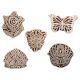 Set of 5 Piece New Mix Wooden Printing Block