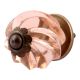 Peach Pink Interior Cut Glass Knobs