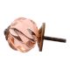 Peach Pink Interior Cut Glass Knobs