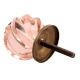 Peach Pink Interior Cut Glass Knobs