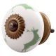 Forest Green Running Rein Deer Pattern Ceramic Cabinet Knob
