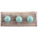 Sea Green Leaf Ceramic Wooden Hooks