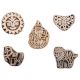Set of 5 Piece New Mix Wooden Printing Block