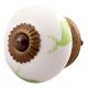 Pea Green Standing Rein Deer Pattern Ceramic Cabinet Knob Online 