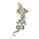 Green Brass Lizard Door Handle