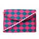 Pink Blue Checkered Handmade Cotton Bag