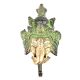 Brass Patina Ganesha Face Wall Hooks