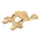 Vintage Brass Camel Figurine Dual Wall Hooks