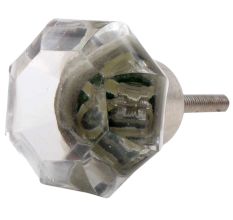 Clear Octagon Shape Glass Cabinet Knob Online