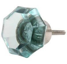 Water Octagon Shape Glass Drawer Knob Online