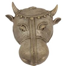 Brass Ox Head Bull Statue