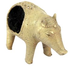 Brass Dhokra Art Pig Napkin Holder