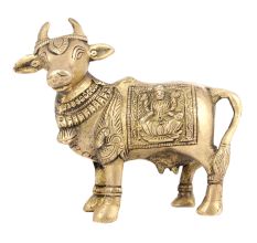 Brass Nandi Standing Statue