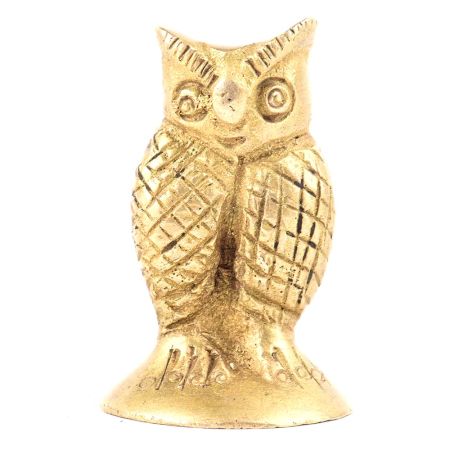 Brass Wise Old Owl Incense Burner