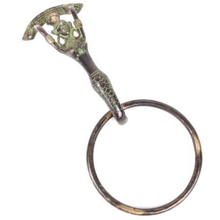 Bronze Lady Door Knocker With Patina