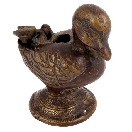 Old Vintage Brass Duck Box