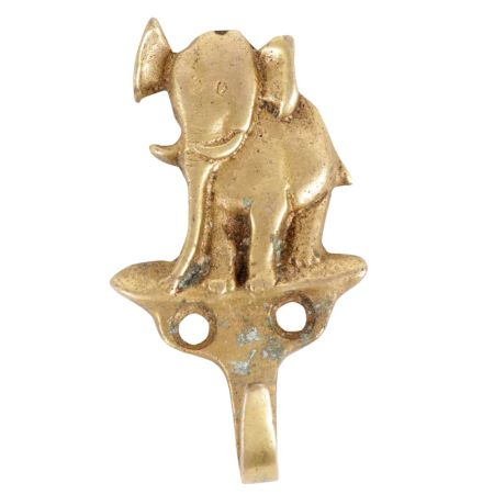 Brass Elephant Statue Wall Hooks