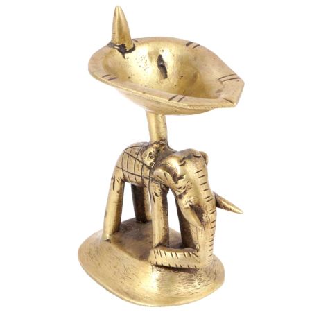 Elephant Oil Lamp Sculpture