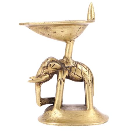 Elephant Oil Lamp Sculpture
