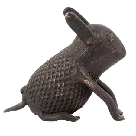 Brass Rabbit Sitting Dhokra Art Statue