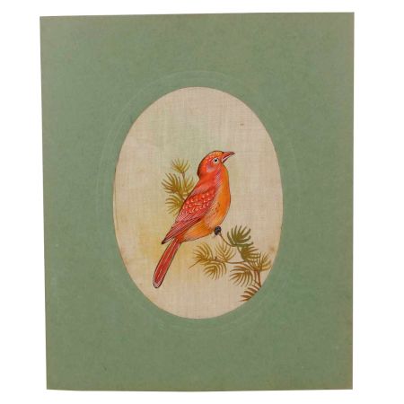 Handprinted Beautiful Bird-Miniature Painting