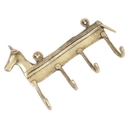 Vintage Style Brass Horse Hooks