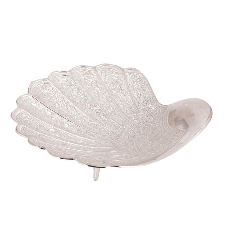 Silver Finish Brass Fruit Bowl