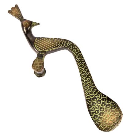 Brass Peacock Door Handle Showpiece