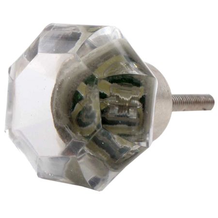 Clear Octagon Shape Glass Cabinet Knob Online