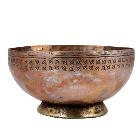 Carved Copper Bowl